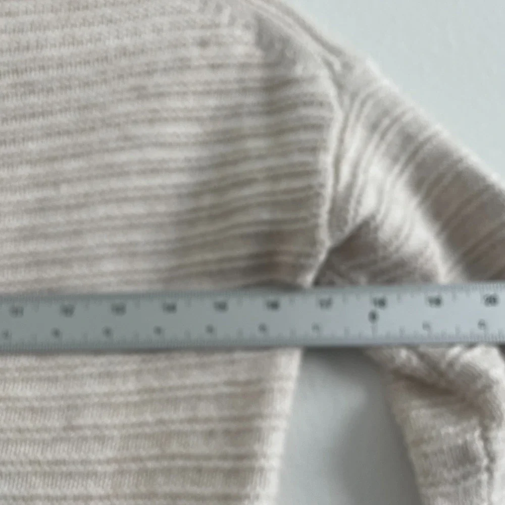 Madewell Ruffle-Neck Pullover Sweater Women XS Ribbed Knit Cotton-Merino Yarn